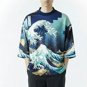 เสื้อยืดโอเวอร์ไซส์ทรงบ็อกซี่สำหรับผู้ชาย ผ้าฝ้ายพรีเมียม พิมพ์ลายได้ตามต้องการ สไตล์ลำลองแนวสตรีทแฟชั่น - Product Image 2