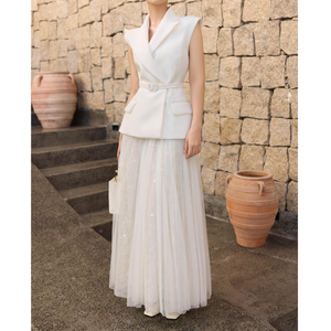 กระโปรงหรูหราสำหรับผู้หญิงสไตล์เวียดนามสำหรับเสื้อผ้าผู้ผลิตเสื้อผ้า Enzo LEO OEM ODM คุณภาพดีจัดส่งเร็วเป็นมิตรต่อสิ่งแวดล้อม - Product Image 3