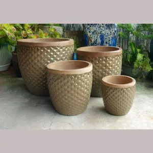 Design unique couleur bronze vente en gros de haute qualité luxe moderne produits de base pour la maison bonsaï pots de plantes pour hôtels décoration maison