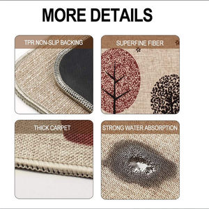 ชุดพรมครัวแบบกำหนดเอง วัสดุผ้าลินิน ด้านหลังยางกันลื่น ซับน้ำได้ดี ลายแปลกใหม่ นุ่มสบาย สำหรับบ้านและสำนักงาน - Product Image 6