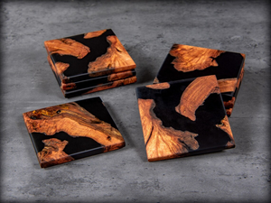 "Sous-verres en résine écologique infusée d'aromathérapie, ensemble de sous-verres décoratifs parfumés pour les cadeaux d'affaires et d'entreprise" - Product Image 2