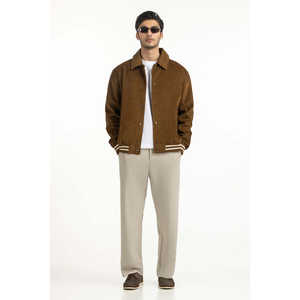 Chaquetas Casuales de Cuero Genuino para Otoño, Reversibles con Corduroy, Impermeables, Bordadas, MN-JKT-WS25-112, Corte Regular - Product Image 2