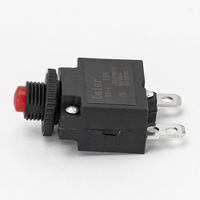 Disjoncteur miniature Daiertek 125/250VAC/32VDC 3 ampères, interrupteur de protection thermique, type bouton poussoir, en bakélite