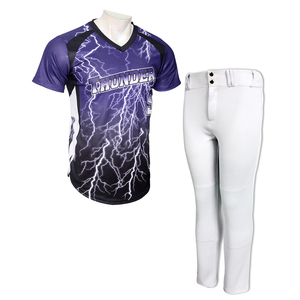 2024 mejor precio 100% algodón béisbol Jersey secado rápido transpirable uniforme para adultos Uso de Softbol - Product Image 1