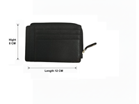WRIZA Portefeuille fin en cuir noir de qualité supérieure avec blocage RFID, sans fermeture, porte-cartes multiples, durable, pour usage quotidien, idéal pour les voyages, tendance