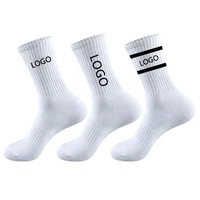 Vente en gros de chaussettes de sport décontractées avec logo propre chaussettes d'athlétisme en coton 100% polyester spandex sublimation 2024
