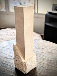 Portavelas de Piedra Travertino Hecho a Mano, Diseño Moderno y Minimalista, Textura Natural Duradera para una Decoración Elegante del Hogar - Product Image 6