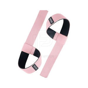 pink Gym Straps Custom Logo Deadlifts <b>Weight</b> Lifting Straps With Non Slip Gel Grip Heavy Duty <b>Training</b> Wrist Straps - Product Image 1
