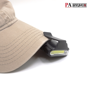 แบบพกพา LED หมวก COB หมวกคลิป Ultra Bright แฮนด์ฟรีไฟฉายสําหรับล่าสัตว์ตกปลาเดินป่าสีดํา HYUGA - Product Image 2