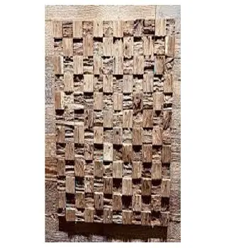 Chapa de teca de madera natural de gran tamaño de alta calidad para panel de madera Revestimiento de pared 3D de madera de teca elegancia para cualquier interior