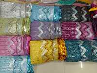 Exportation indienne vêtements de qualité vêtements de danse robe matériel broderie séquence bordure Net tissu pour vente à l'exportation