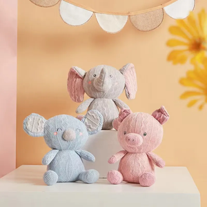 Muñeco de Peluche de Animales de Ganchillo Hecho a Mano con Tela de Algodón y Relleno de Algodón PP, Venta Caliente, Adorables Juguetes de Peluche de Animales: Elefante, Cerdo, Dinosaurio, Conejo, Koala - Product Image 1