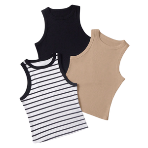 Camiseta sin mangas personalizada para mujer Tela de algodón OEM Suave transpirable Calidad Premium Logotipo personalizado Ropa de verano - Product Image 2