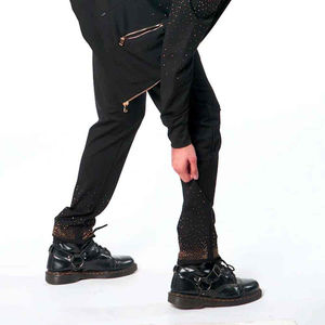 Conjunto Deportivo de 2 Piezas con Capucha, Estilo Único, Informal, con Múltiples Paneles, Abrigado para Invierno, para Correr, con Pedrería, para Logotipo Bordado Impreso - Product Image 4