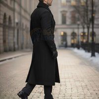 Abrigo de Hombre de Lana, Estilo Moderno, Corte Entallado, Ecológico, Transpirable, con Ribete de Piel, Ligero, en Tela de Poliéster, para Venta en Línea