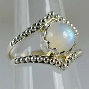 Rainbow Moonstone 925 Sterling Silver Handmade <b>Statement</b> <b>Ring</b> Men's Boho June Birthstone Jewelry Perfect Gift for Her Birthday - Product Image 4