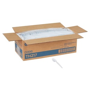 Cuillère à café en plastique Dixie, robuste, blanche, 1000/carton (TH217) - Product Image 6