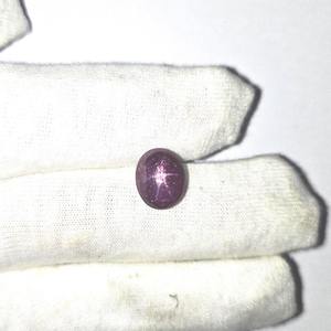 Rubí Estrella de Alta Calidad de 8 Quilates, Color Rojo Rosado, Cabujón Ovalado de 9x11 MM, 6 Rayos, Piedras Preciosas Naturales Certificadas por Terceros para la Fabricación de Joyas - Product Image 1