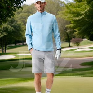 Men's Golf Active Lightweight Eco-Friendly Quarter <b>Zip</b> Pullover Long Sleeve Quick Dry Fabric Running Gym Sports Training <b>Shirt</b> - Product Image 1