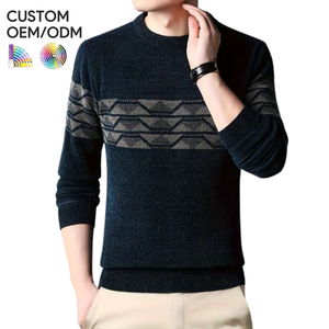 เสื้อถักไหมพรมผู้ชายสำหรับฤดูหนาว บริการ OEM ODM คุณภาพสูง ผ้าฝ้ายถัก แห้งเร็ว สไตล์ลำลอง สมาร์ท รับผลิตแบรนด์ส่วนตัว - Product Image 1