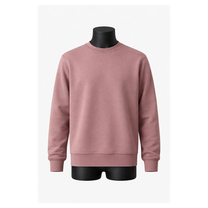 Sudadera al por mayor oversize de algodón 500gsm, jersey con logo personalizado bordado, sudadera de cuello redondo estilo streetwear para hombre - Product Image 1