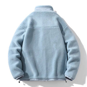 Fabricant de vêtements personnalisé hiver Sherpa tenue lourd Patchwork polaire veste zippée pour une haute qualité - Product Image 2