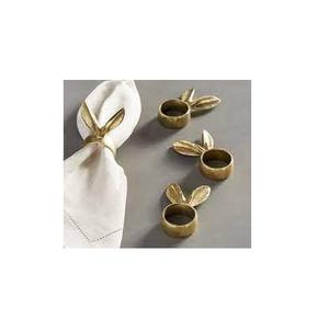 Anillo de servilleta de latón 100% Real, pieza de alta calidad, diseño de oreja de conejo, anillo de servilleta de latón para precio al por mayor a granel - Product Image 1