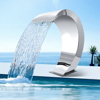 Vente Flash : Fontaine à Eau en Acier Inoxydable Résistant aux UV, Effet Rideau d'Eau Cobra, Accessoire Écologique pour Piscine Extérieure et Spa Domestique