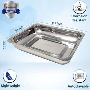 Plateau de stérilisation en alliage d'aluminium de haute qualité Plateau de stérilisation chirurgicale à double niveau pour instruments chirurgicaux - Product Image 6