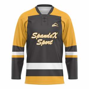 Maillot de hockey sur glace personnalisé professionnel, uniforme d'équipe professionnelle, vêtements personnalisés, 100% polyester, imprimé par sublimation - Product Image 1