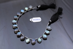 Cuentas de labradorita iridiscente genuina, hebras de piedras preciosas naturales pulidas sueltas para pulsera, collar, fabricación de joyas - Product Image 6