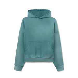 Sweat à capuche unisexe surdimensionné de haute qualité avec poche intérieure zippée, poids lourd, noir, logo personnalisé, 100% coton - Product Image 3