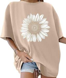 DTF imprimé surdimensionné femmes t-shirt OEM coton t-shirt avec coupe ample style streetwear pour l'été - Product Image 6