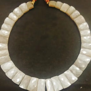 Top Natural Moonstone Bead forma color blanco String Strong Moonstone Faceted Collar con cuentas - Product Image 4