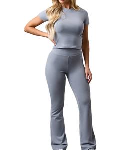 Fabricante profesional Nueva llegada Mujeres Legging Color gris Flare Legging Casual Ruining, Fitness Wear Every Day Use Comfort - Product Image 6