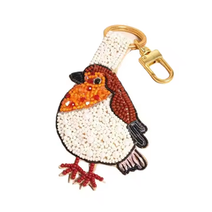 Custom Ladybirds Beaded Embroidery Keychain Luxury Classic Style <b>Bag</b> <b>Charm</b> for Everyday Use Mother's Day Gift - Product Image 2