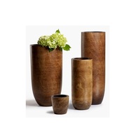 Pot de fleurs hydroponique en bambou classique et élégant, finition sculptée à la main, écologique, suspendu au mur, intérieur/extérieur, cuisine
