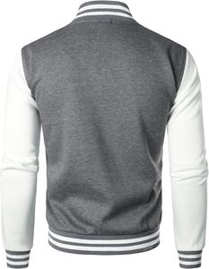 Starter Coupe-vent à imprimé uni Letterman Train Veste brodée Bomber Varsity Vestes pour hommes - Product Image 3