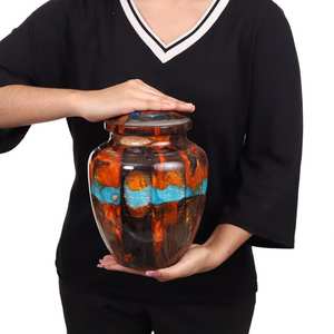 High Quality Rosewood and Resin Mix Urn <b>Box</b> For Human Handmade Urn <b>Box</b> For Funeral Small <b>Keepsake</b> - Product Image 2