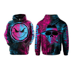 Sweat-shirt à capuche tie-dye personnalisé en gros, imprimé par sublimation, en coton de haute qualité, OEM ODM, streetwear unisexe - Product Image 2