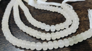 Perles Rondelles en Quartz Blanc Naturel de Haute Qualité 8mm, Pierres Lisses et Simples pour la Fabrication de Bracelets et Bijoux, Vendues à l'unité - Product Image 5