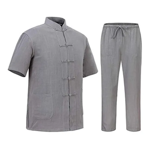 Nouvelle tenue d'arts martiaux unisexe tendance et élégante, équipement de couleur unie - Product Image 6