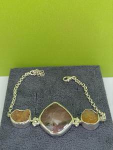 Pulsera de Plata de Ley 925 con Piedras de Peridoto y Zafiro, 26g, Joyería Fina Hecha a Mano para Mujer - Product Image 5