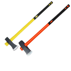 Hacha de Acero con Alto Contenido de Carbono de 3.5 kg con Mango Largo de Fibra de Vidrio para Cortar y Partir Madera, Uso Industrial y Bricolaje - Product Image 4
