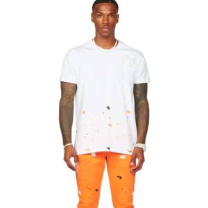 Camiseta de hombre de moda personalizada de OEM y conjunto de pista acampanada apilada-perfecto para Hombres Elegantes y atléticos - Product Image 1