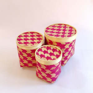 OEM Japandi Style Yellow Set 3 Cajas de almacenamiento de bambú ecológicas Cocina Sala de estar Dormitorio-Solución de almacenamiento multifunción - Product Image 4