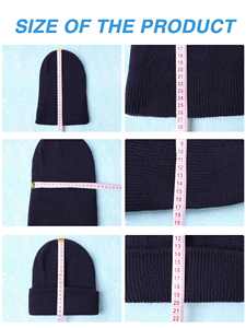 Gorro de Invierno de Lujo Personalizado al por Mayor para Fabricantes, 100% Poliéster, con Logotipo Bordado, Gorro de Punto Premium para Hombre y Mujer - Product Image 5