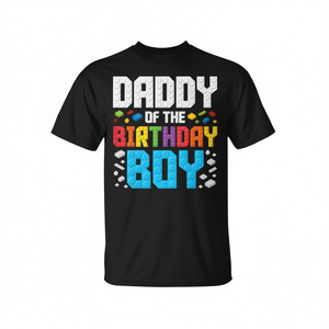 Camiseta de Daddy of the Birthday Boy Master Builder Building Blocks para Eventos Promocionales - Product Image 2