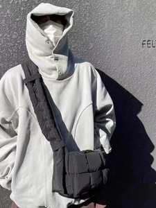 Vente en gros 300 Gsm polaire 100% coton sweat à capuche surdimensionné hommes vierge masque à capuche avec fermeture éclair masque facial expédition DDP - Product Image 5