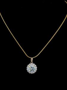 Pendentif en or jaune 18KT serti de diamants ronds taille brillant 3CT cultivés en laboratoire pendentifs et breloques en diamant de luxe certifiés IGI - Product Image 2